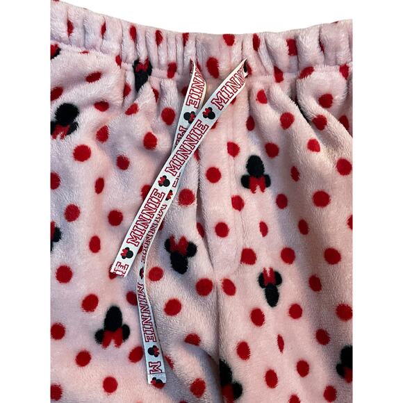 Disney Minnie Mouse Plush Fleece Pajama Pants Small Macys Exclusive Lounge - Picture 4 of 11